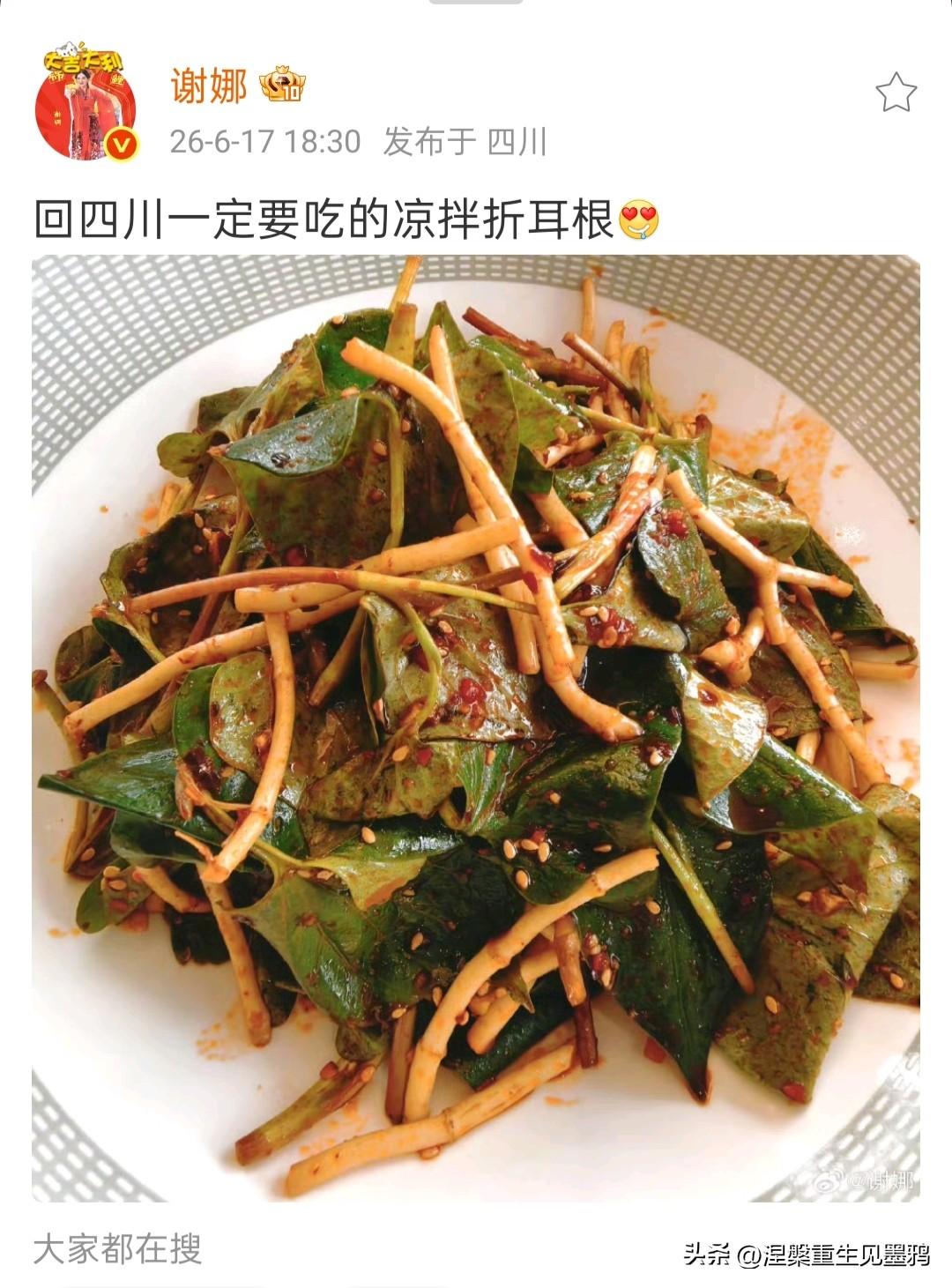 谢娜回四川第一件事就是吃它！这盘“黑暗料理”为何让她如此上头？

谢娜回到家乡四