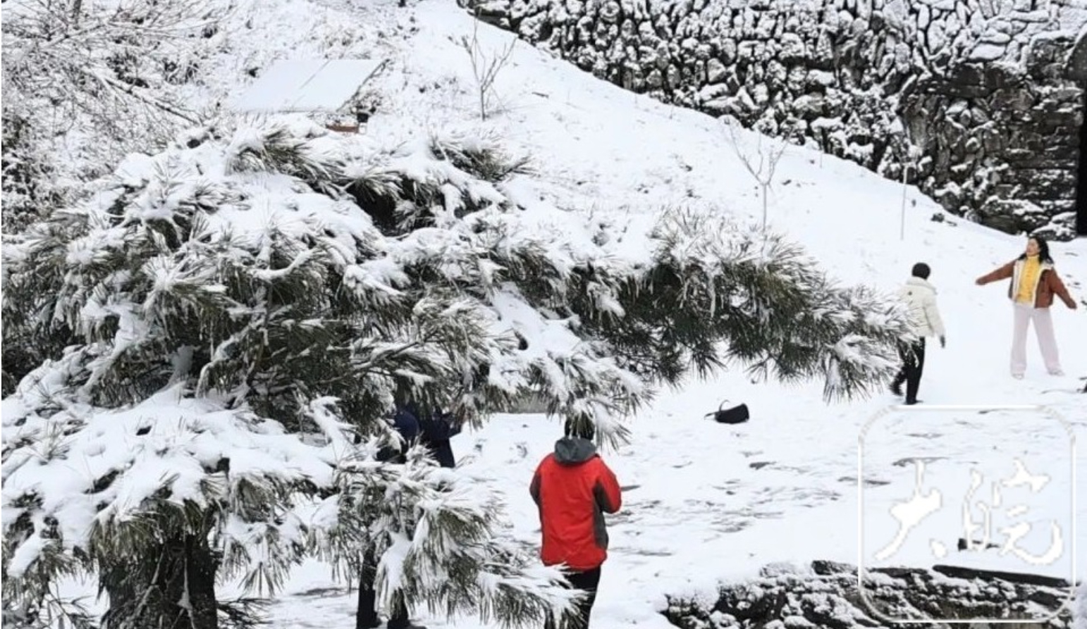 #欢迎您到安徽来#【#黄山市多地迎来降雪#】2月22日，黄山市歙县、黟县、黄山区