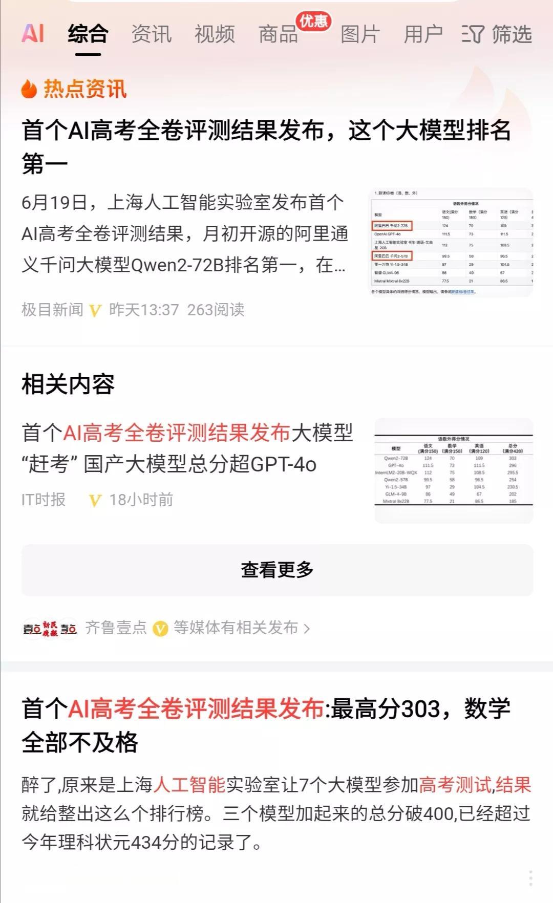 AI考语文和数学得高分，说明标准化考试，强调的是识记能力，这样的的学习，是完全可