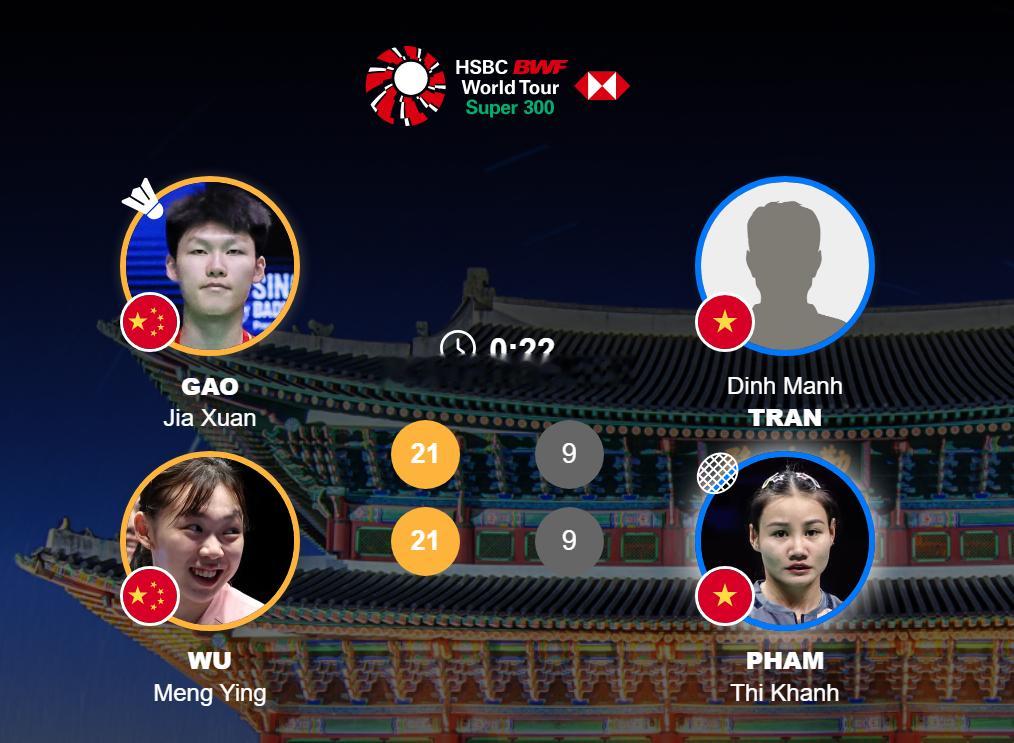 高家炫吴梦莹2比0横扫晋级 混双 1/8赛 第高家炫(3) 吴梦莹 21-9 2