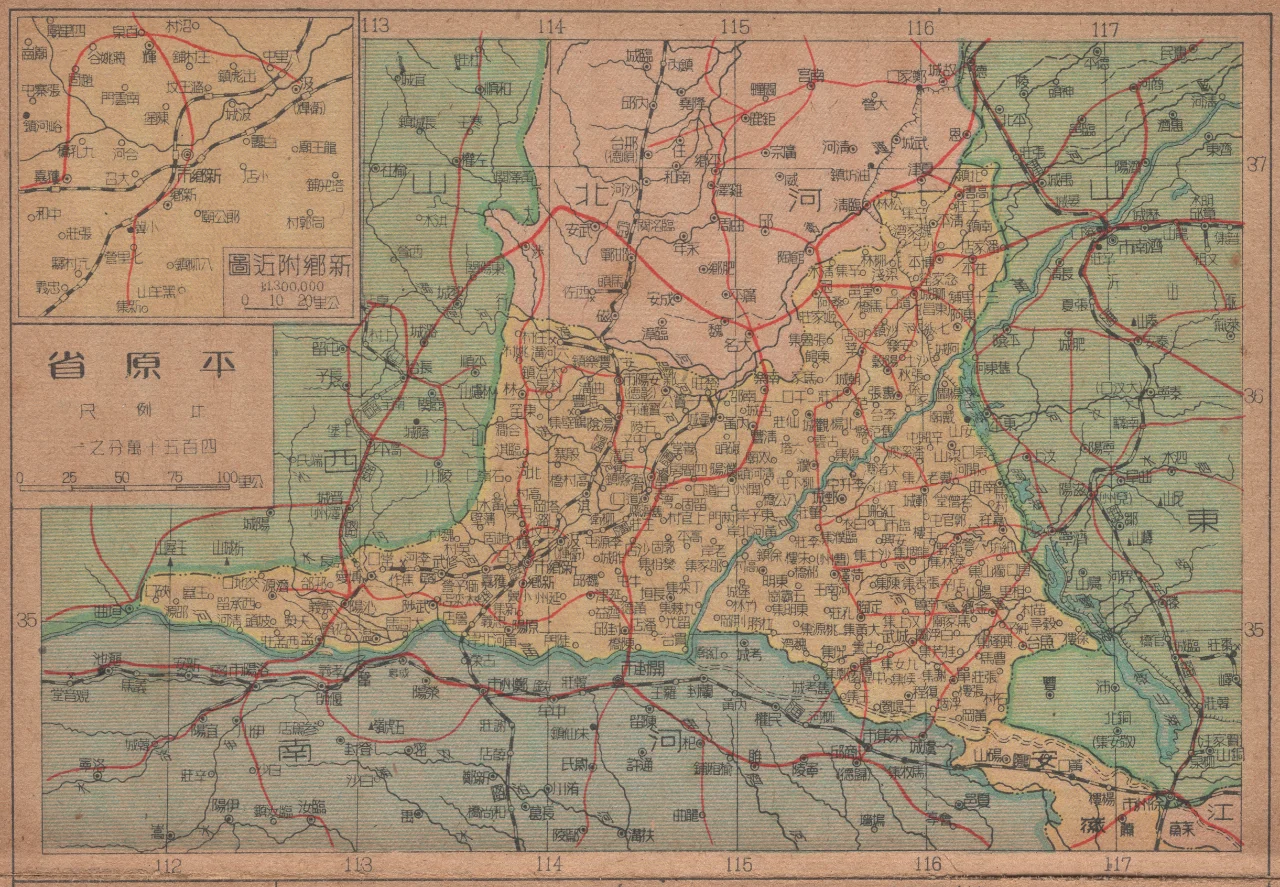 1950年平原省地图