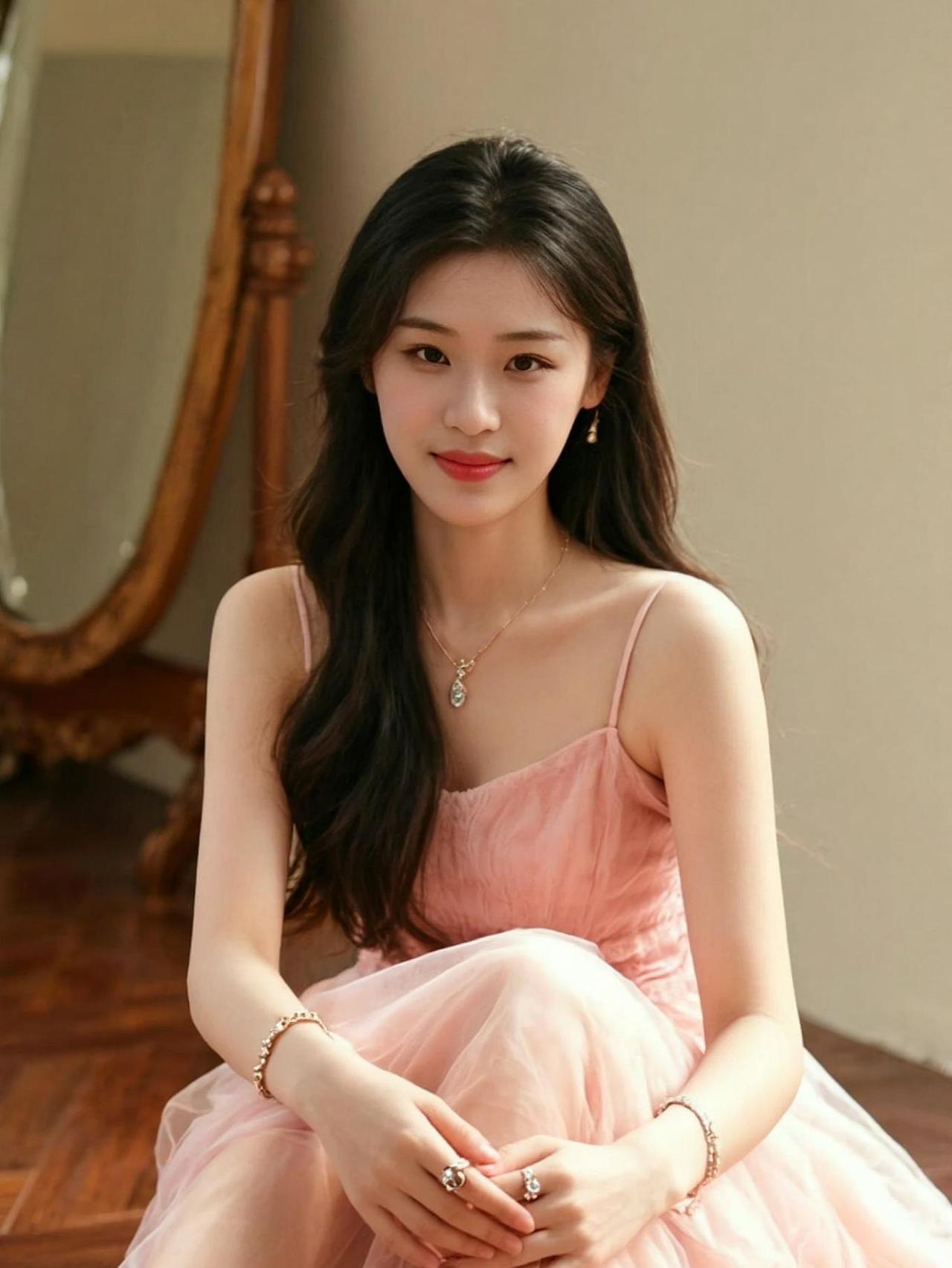 这AI滤镜效果绝了，仿佛给照片加了层“柔光仙气”buff，连空气都冒着粉红泡泡。