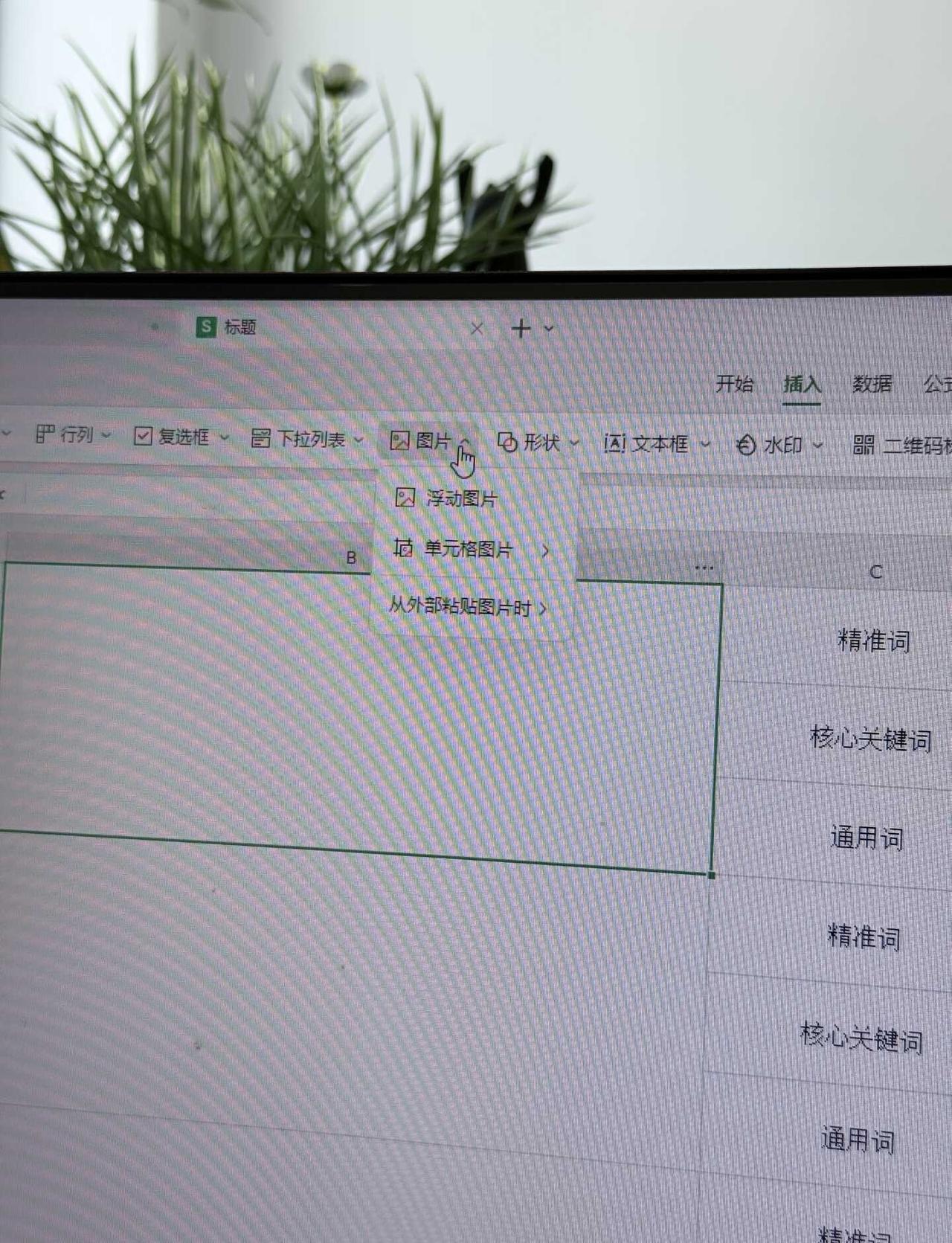 为什么没有批量插图啊？
昨天表格还好好的可以这样操作，今天就得新开一个才能批量插