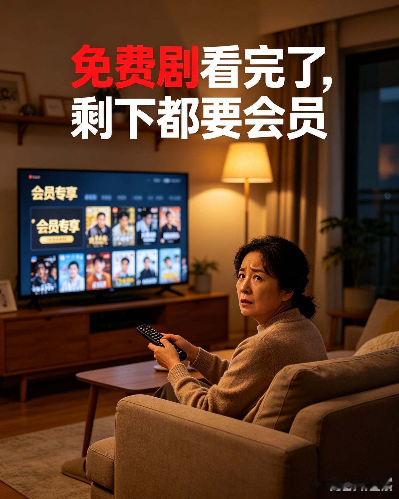 老妈一句大实话，戳中无数家庭：现在的电视，已经没多少免费节目可以看了
 
晚上问