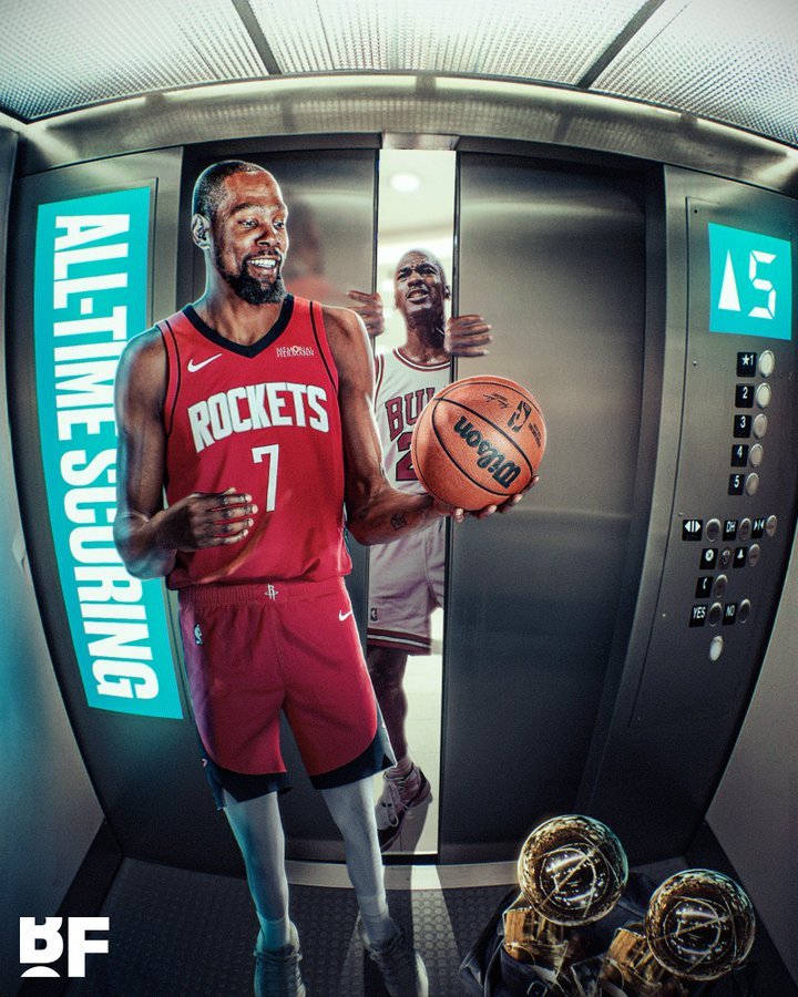 凯文·杜兰特在历史得分榜上已超越迈克尔·乔丹，升至第五位 新赛季篮不住我的观赛搭