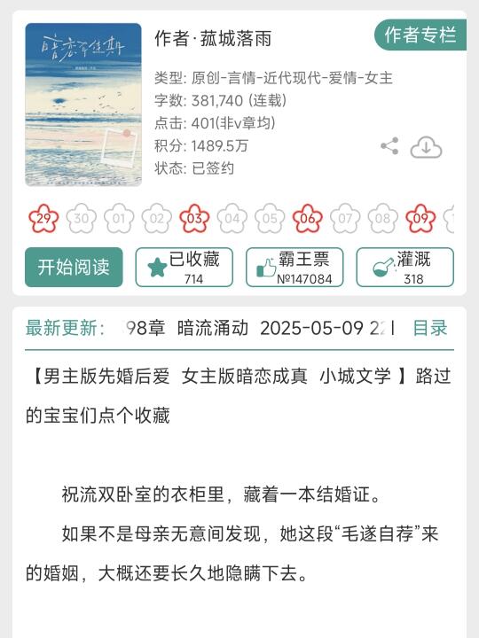 超好嗑！找到一本宿命感很强的先婚后爱文！