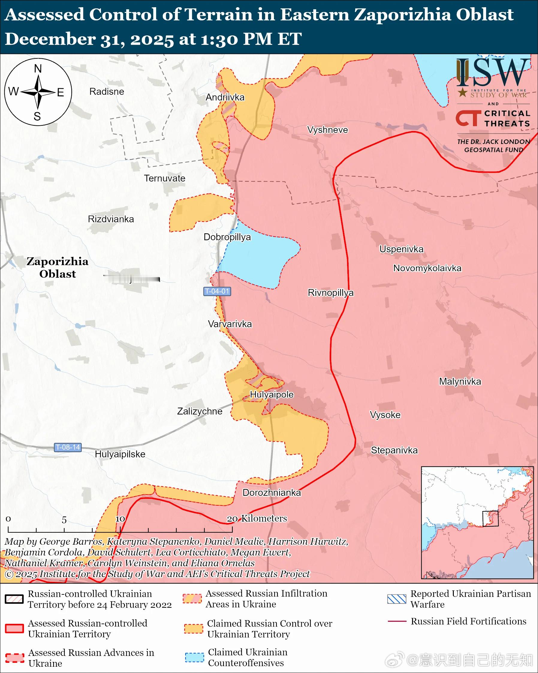 南方轴心俄军目标：守住前线阵地，确保后方免受乌克兰军队袭击，并推进至扎波罗热市的