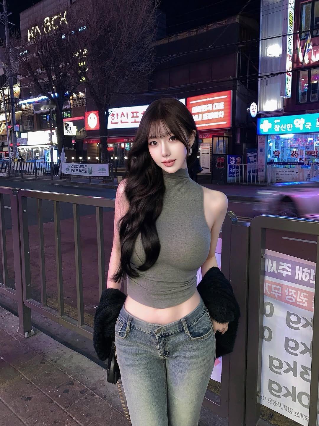 霓虹漫过街头，温柔落在眼底 韩系穿搭，高级感拉满