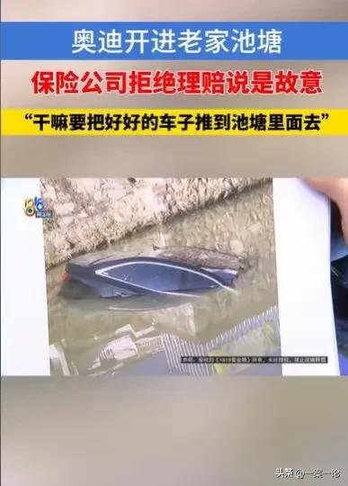 浙江杭州，男子开车回家，看望摔断胳膊的母亲，不料在一个鱼塘旁边，他伸手去捡手机时