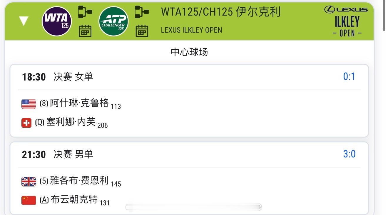 【20260614 比赛赛程+直播赛程】18:00 克雷吉茨科娃 vs蒙哥马利（