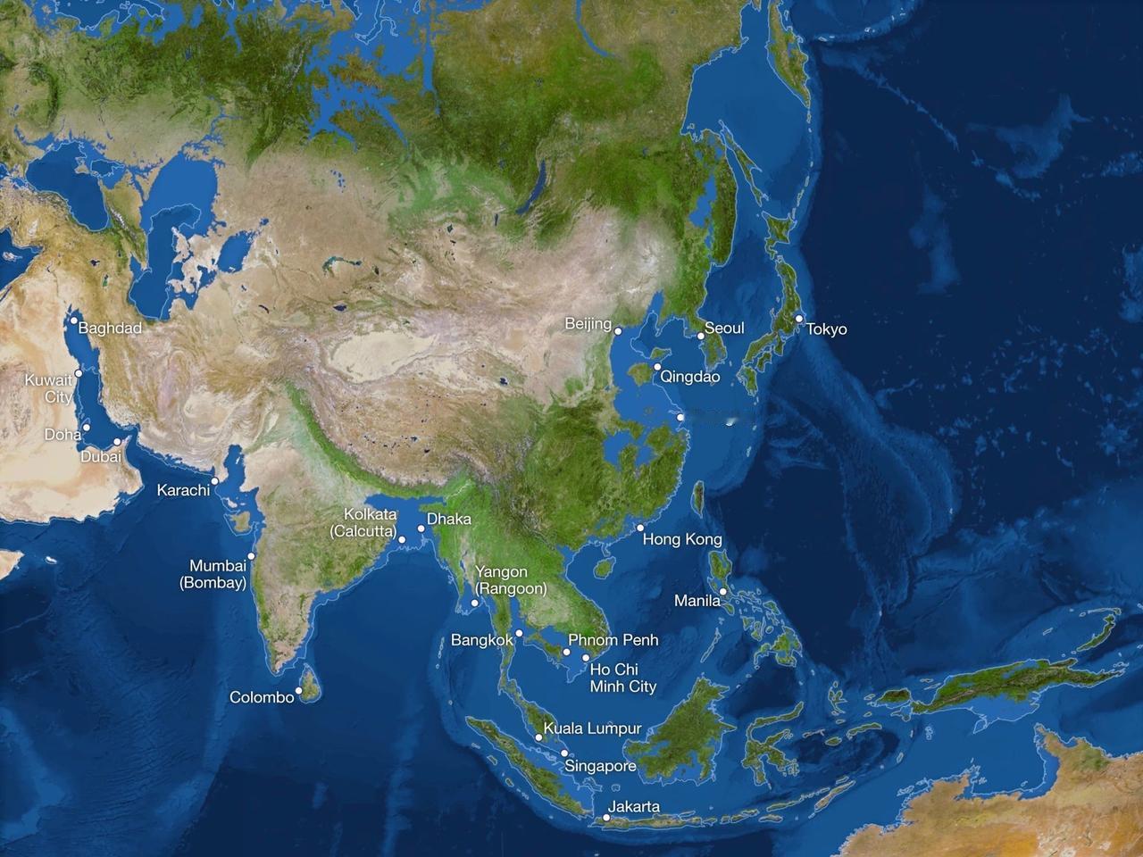 如果世界上所有的冰都融化了，亚洲会怎样。
山东浙江地势真高啊[呲牙]冰川融化