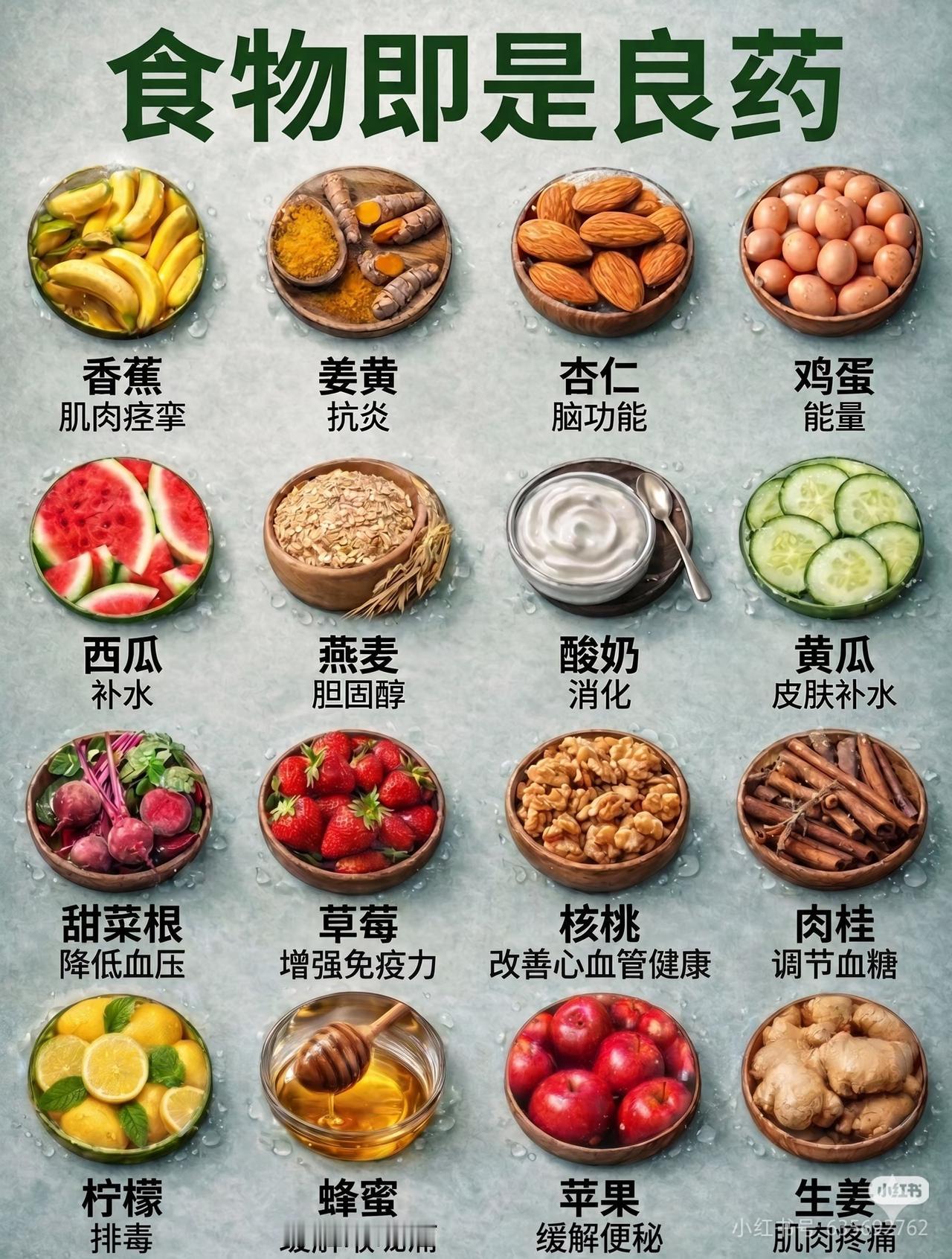 食物即是最好的良药，收藏这张家用养生清单✨
 
老话说：药补不如食补。
我们餐桌