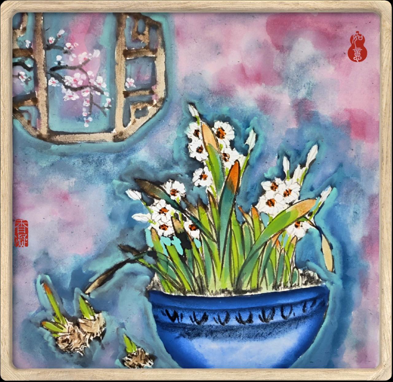 原创作品 家居挂画 卖画 香凝写意牡丹