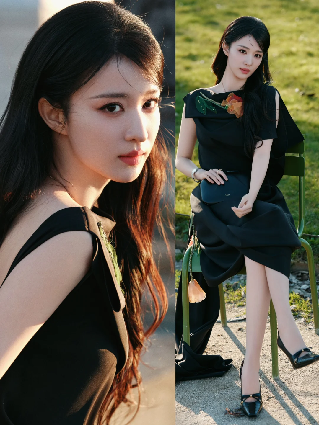 王楚然今晚Dior看秀造型释出，格外美丽！