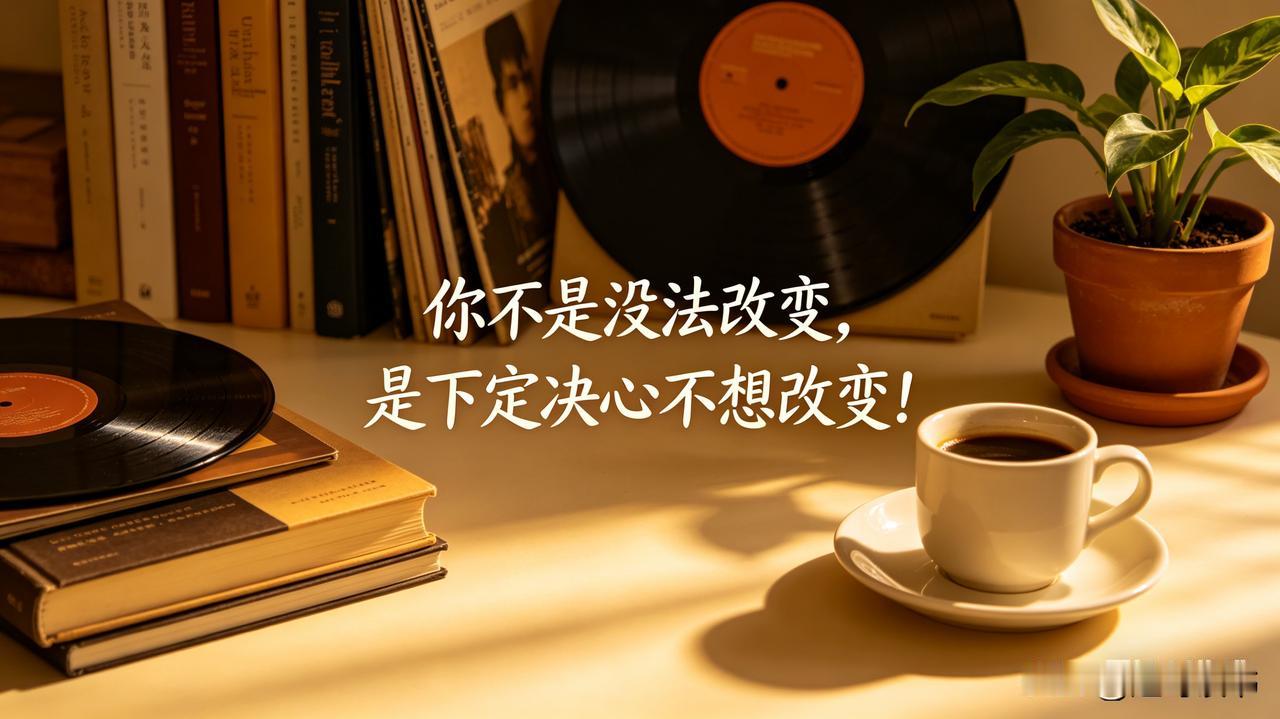 你不是没法改变，是下定决心不想改变！

嗨朋友，你知道为什么我们很多人一边抱怨生