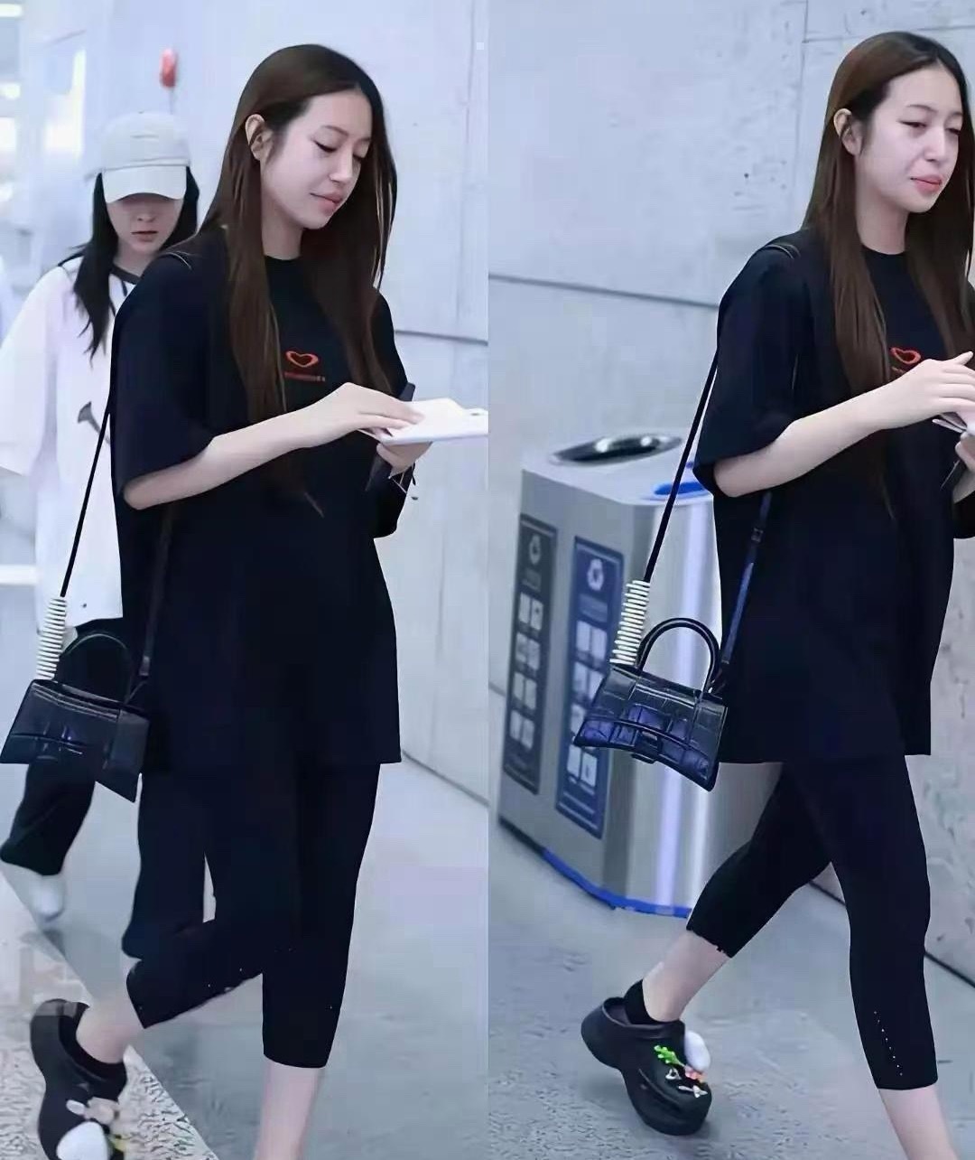 赵薇女儿走机场，这富炫得，不仔细看根本不会发现 