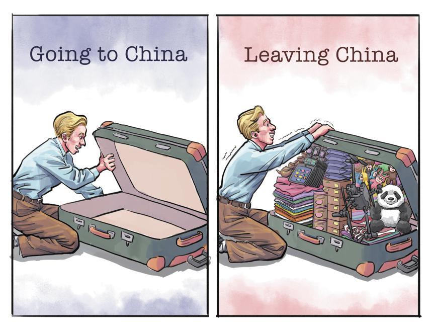 中国驻美大使馆发了一张图，生动地阐述一个事实：和中国打交道（做生意），来时两手空