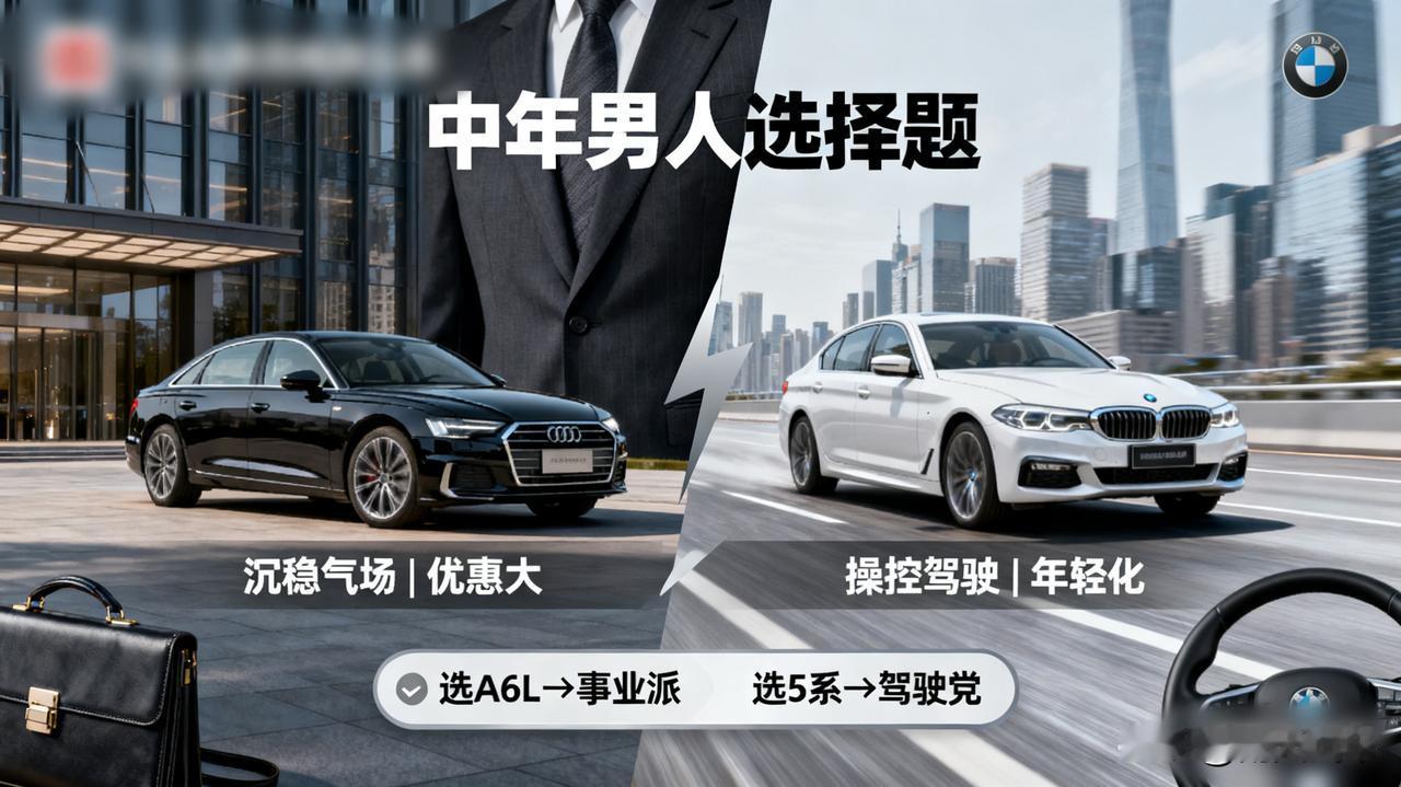 A6L和5系，中年男人的终极选择题！

帮公司选商务车，又在A6L和5系之间纠结