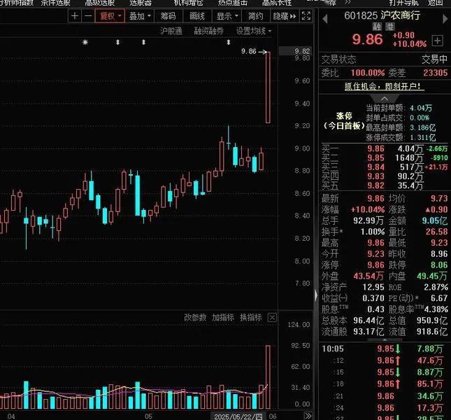 太疯狂了！吃股息的银行都拉涨停，沪农商行涨停，年内第一个银行涨停股，吃股息，高股