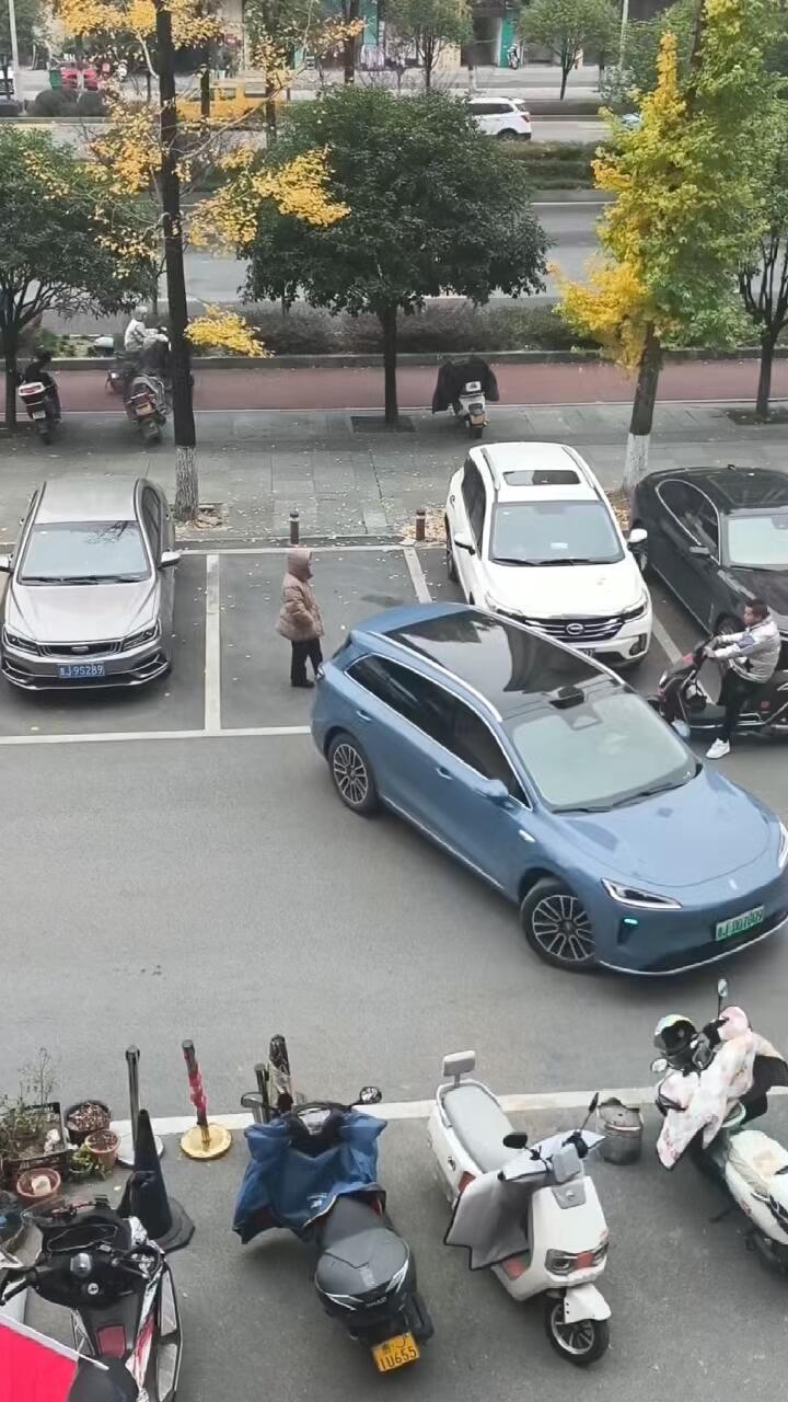 人肉占车位，最终被无人泊车给打败了。又学会了一个新招，我都有点跃跃欲试了！ 