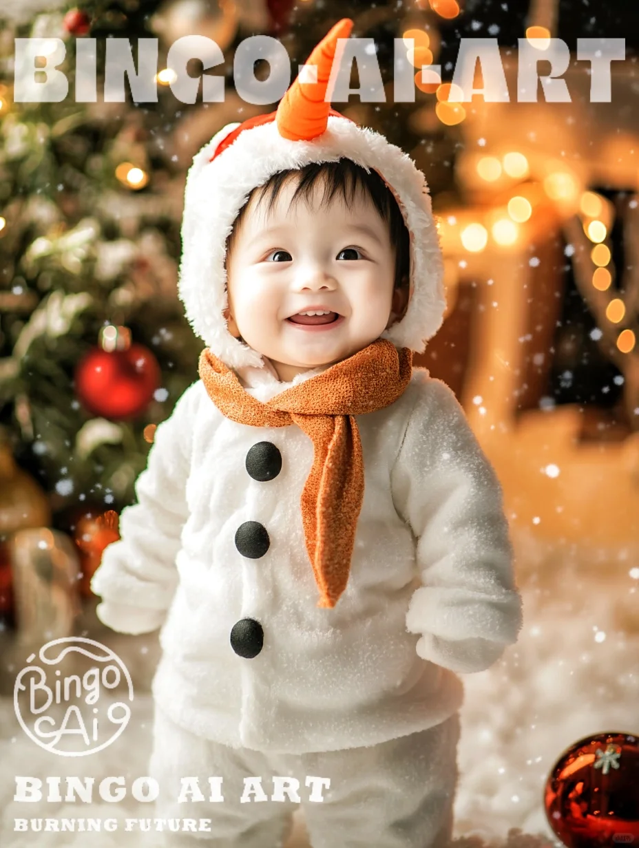 下雪啦，雪人宝宝出现~