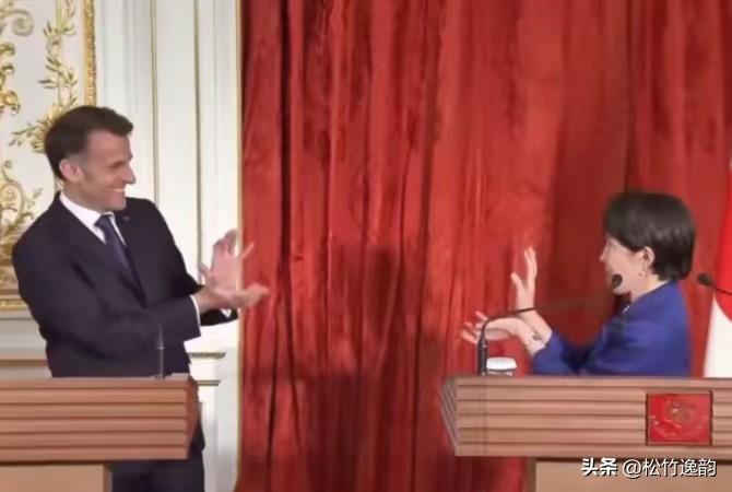 高市早苗又火了！
4月1号，法国总统马克龙到访日本，与高市早苗共同出席媒体见面会
