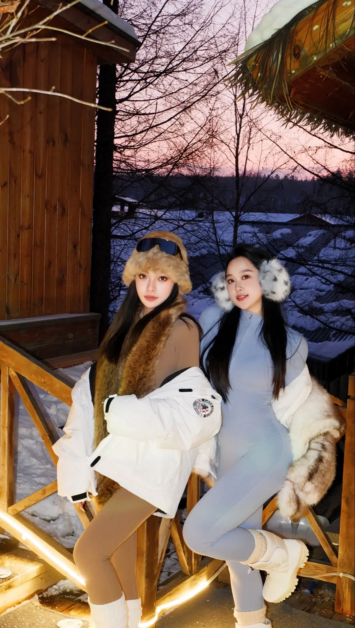 雪山好美，我们也好美😋。