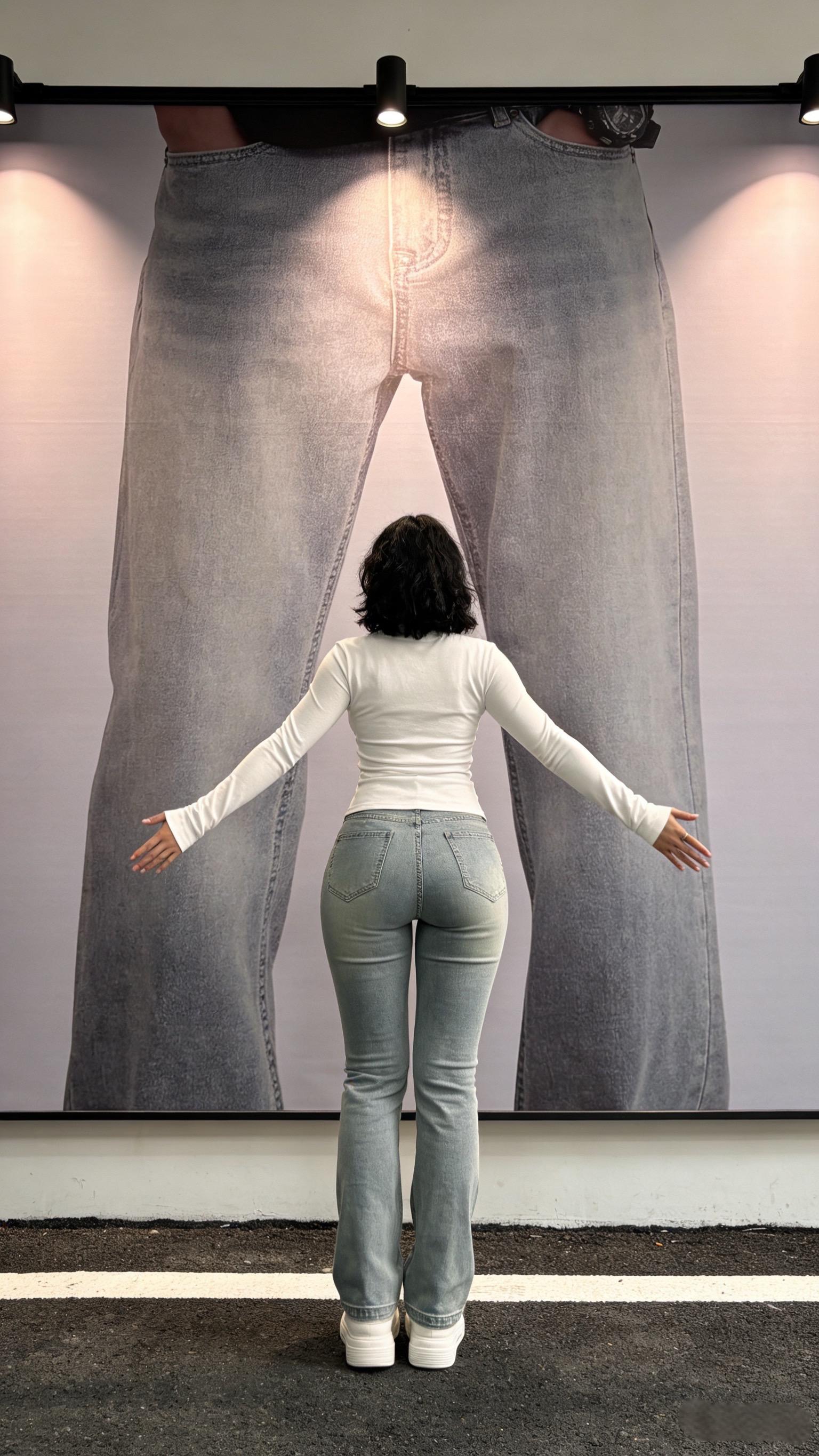 新款宽松直筒美式高街弹力浅色美式牛仔裤男士休闲百搭