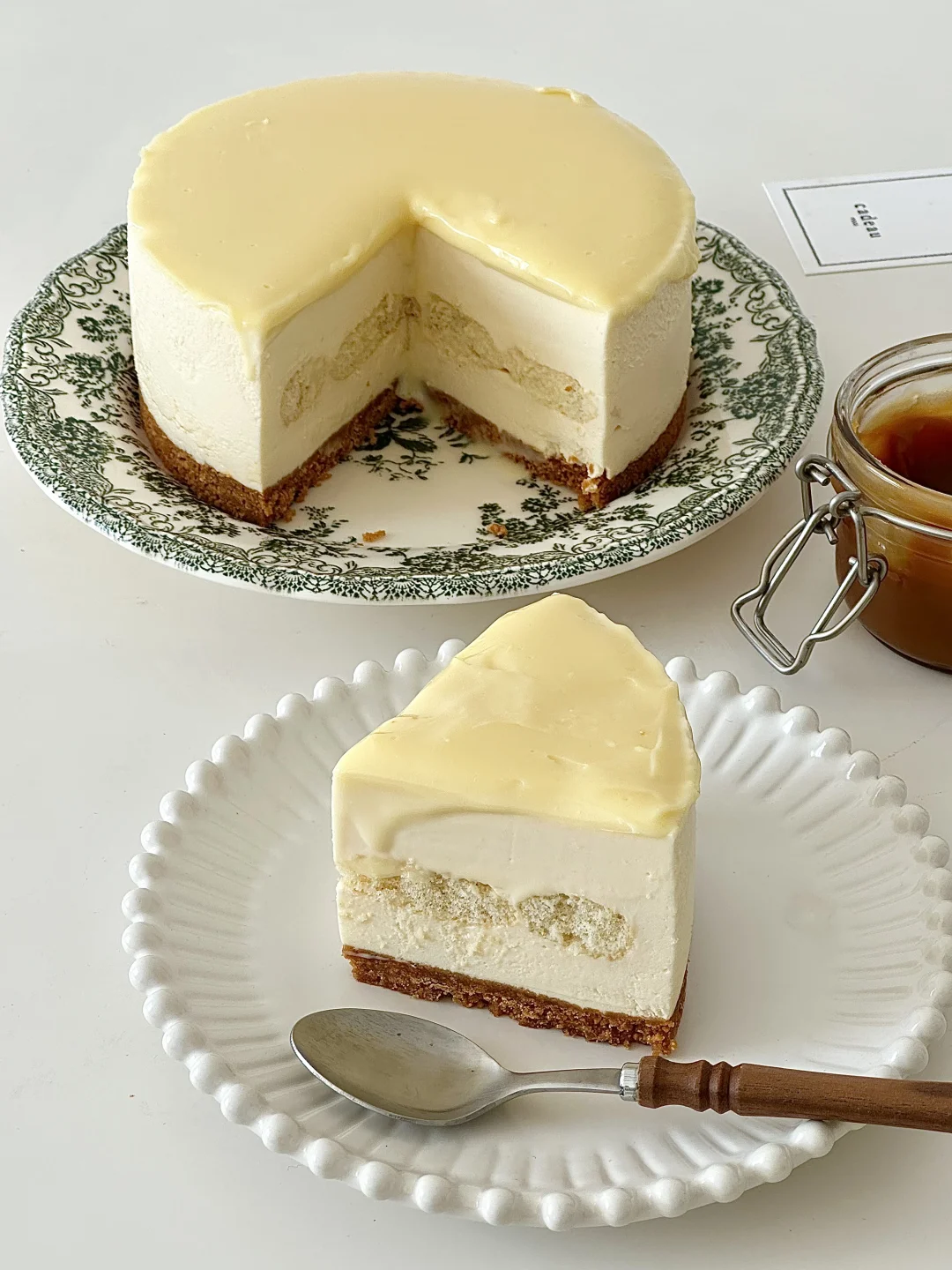 免烤箱甜品｜丝滑生巧芝士蛋糕🍰