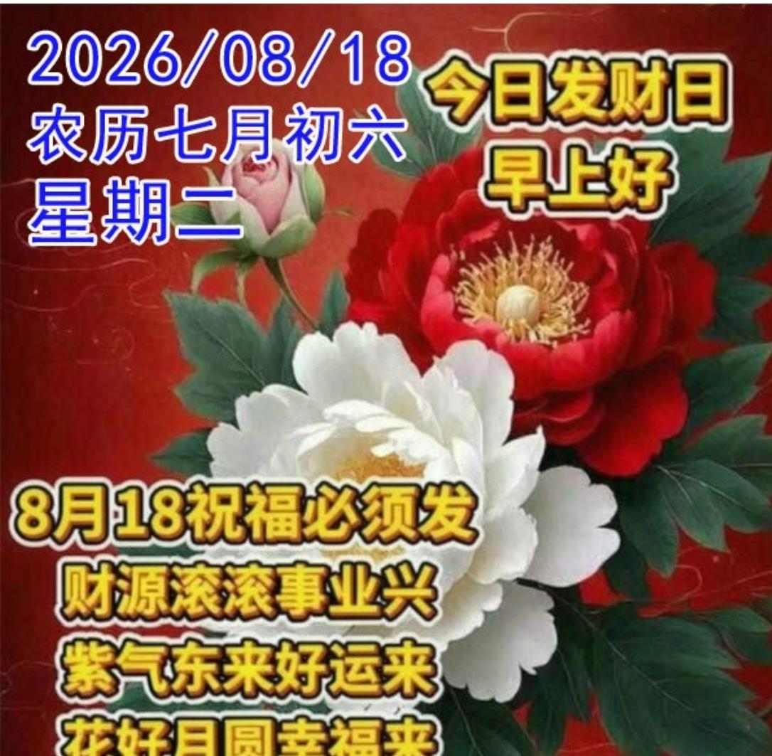 秋晨问候送祝福，
愿你万事都顺心；
福如东海长流水，
财似春潮滚滚来；
平安喜乐
