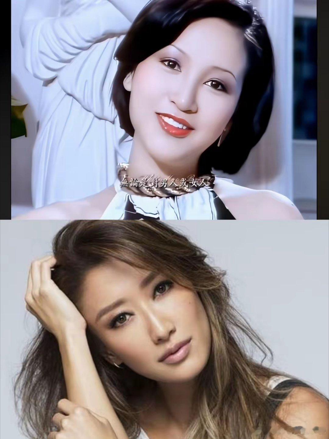 谢婷婷没有遗传到母亲的美貌。。。狄波拉年轻的时候真的是太靓女了，肤白貌美，大气灵