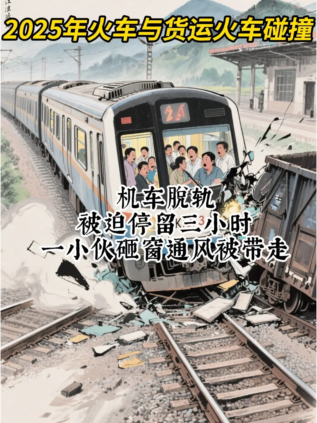 火车脱轨被困3小时。他救下了一车人，却被批评教育