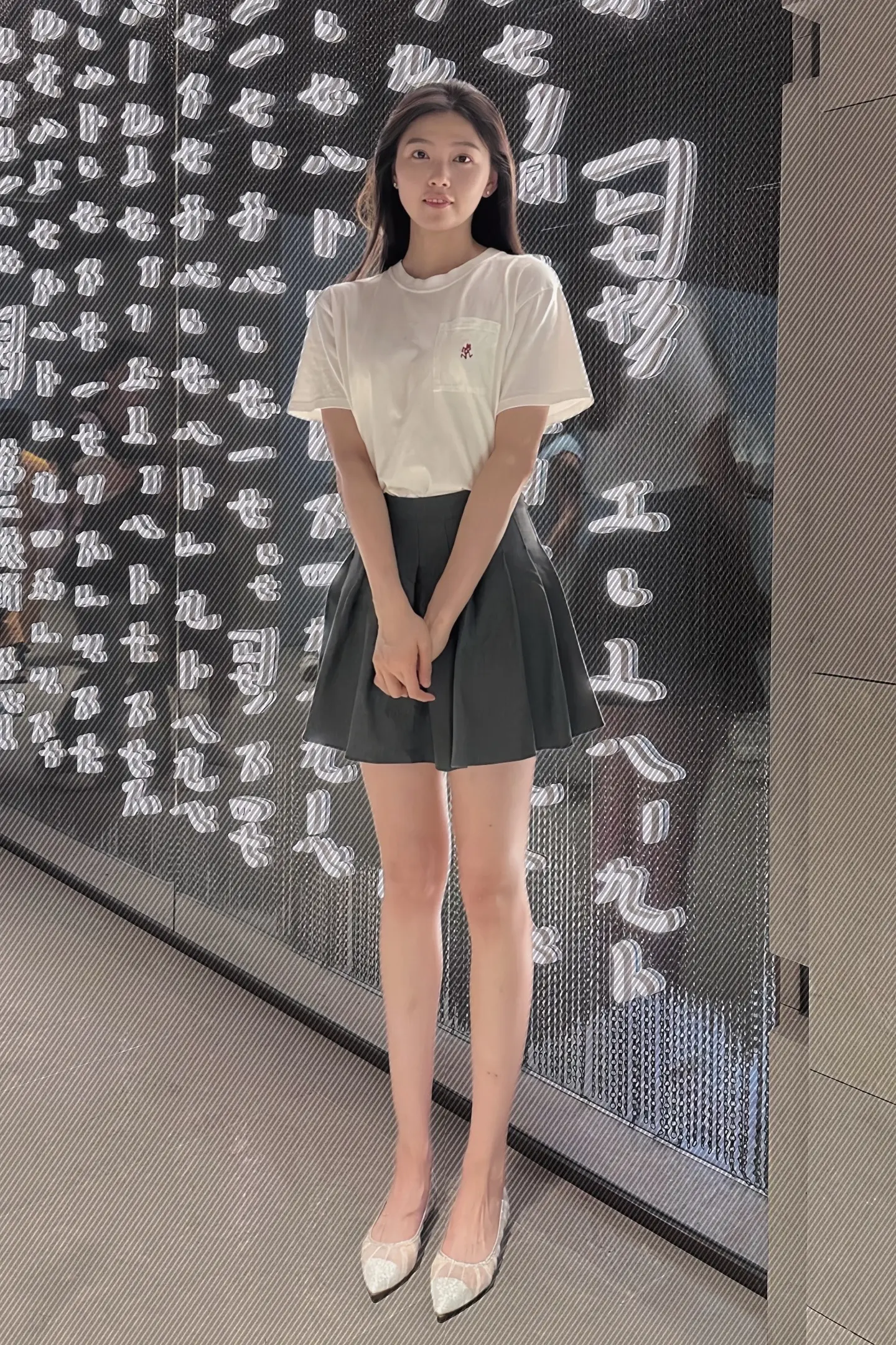 这是我的crush平底鞋筷子腿