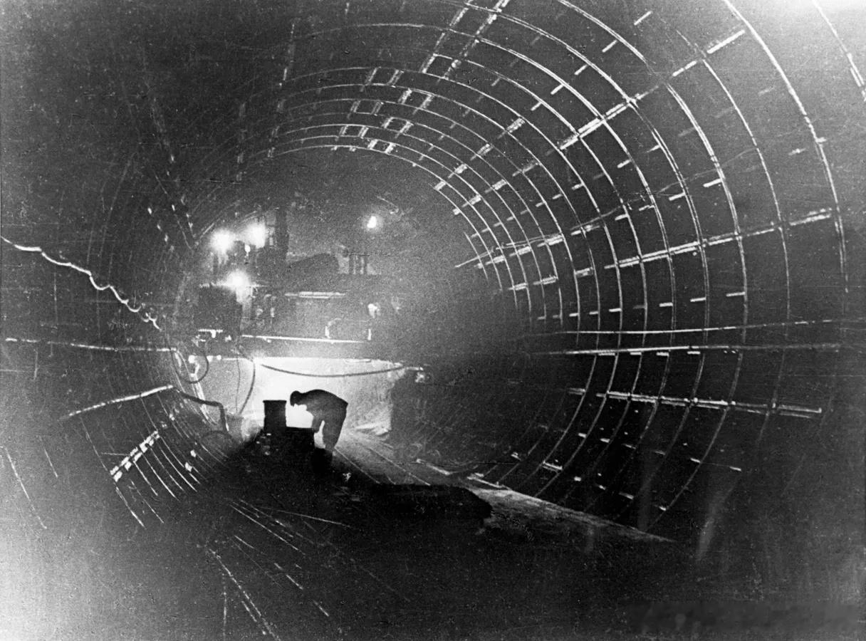 1938年莫斯科市地铁建设工地历史影像 ​​​