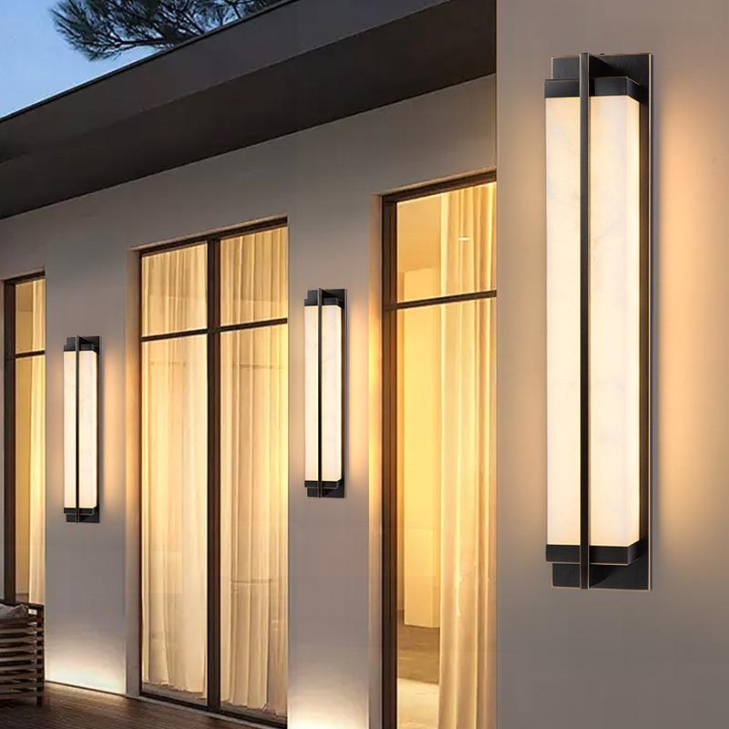 新中式天然云石壁灯庭院别墅外墙柱子大门室外阳台露台花园墙壁灯