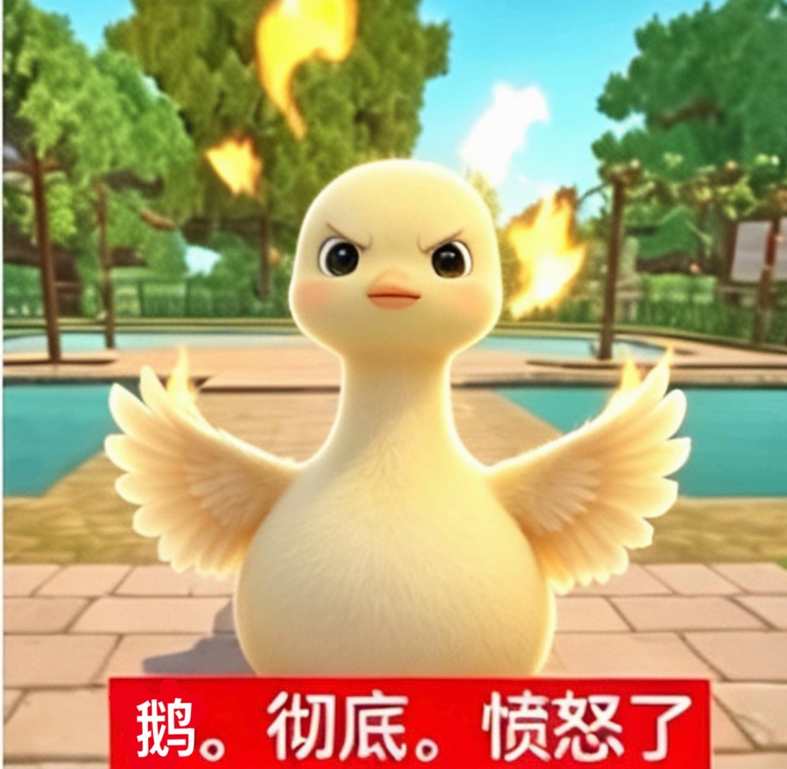 鹅。彻底。愤怒了 