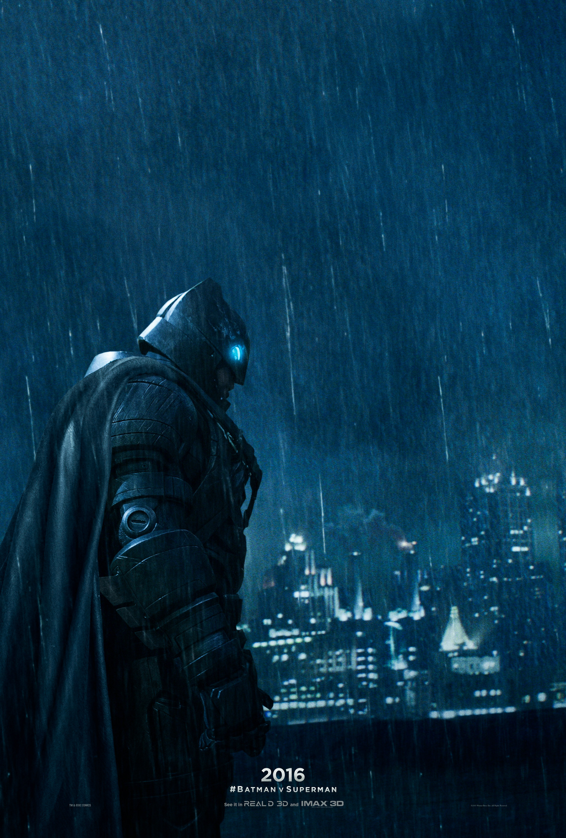 影片相关 电影《蝙蝠侠大战超人：正义黎明》官方未采用海报，来自设计师Joshua