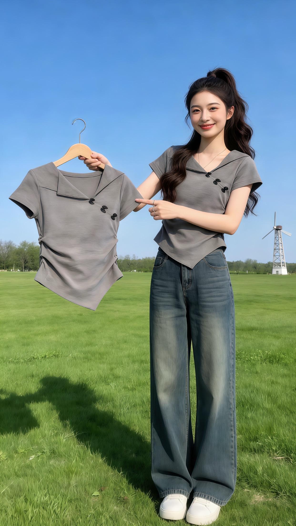 夏季短袖穿搭推荐 极简纯色上衣承包我的夏日衣橱 当方圆脸放弃幼态穿搭 ...