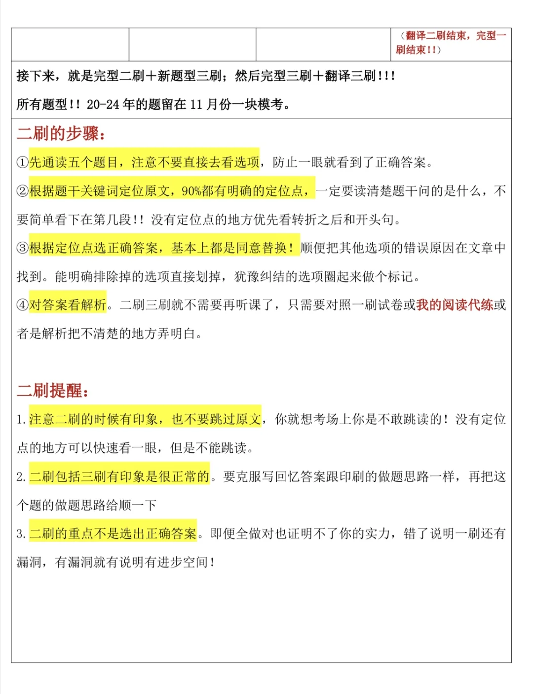 10月阅读二刷➕小三门时间规划！附二刷步骤