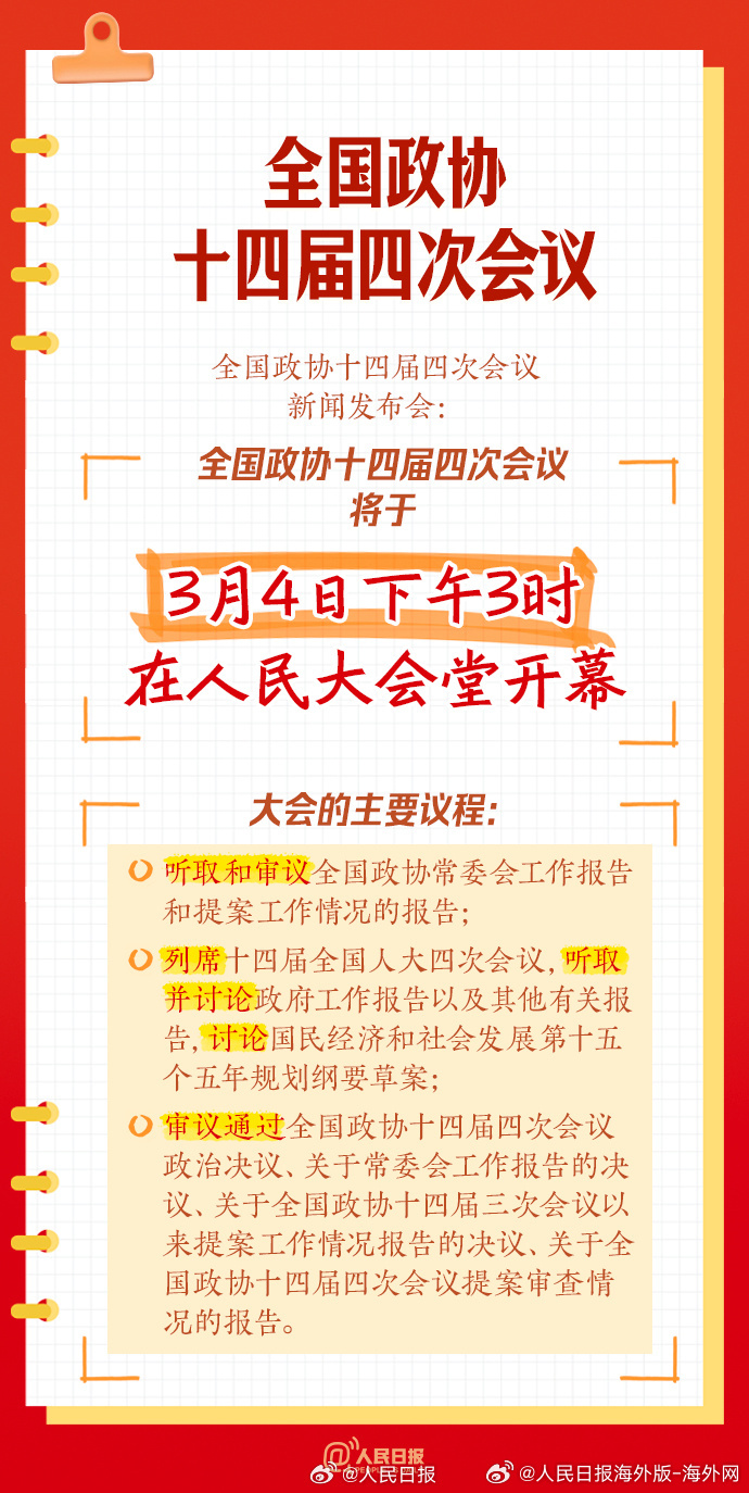 【转发学习！#9图了解政协知识点#】全国政协十四届四次会议将于3月4日下午3时在