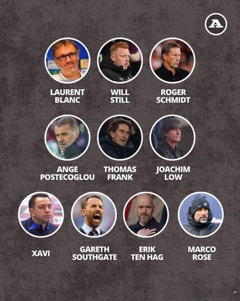 A Bola 报纸收集的 20 名可用教练名单从他们中选择：1- 梦幻选项2- 