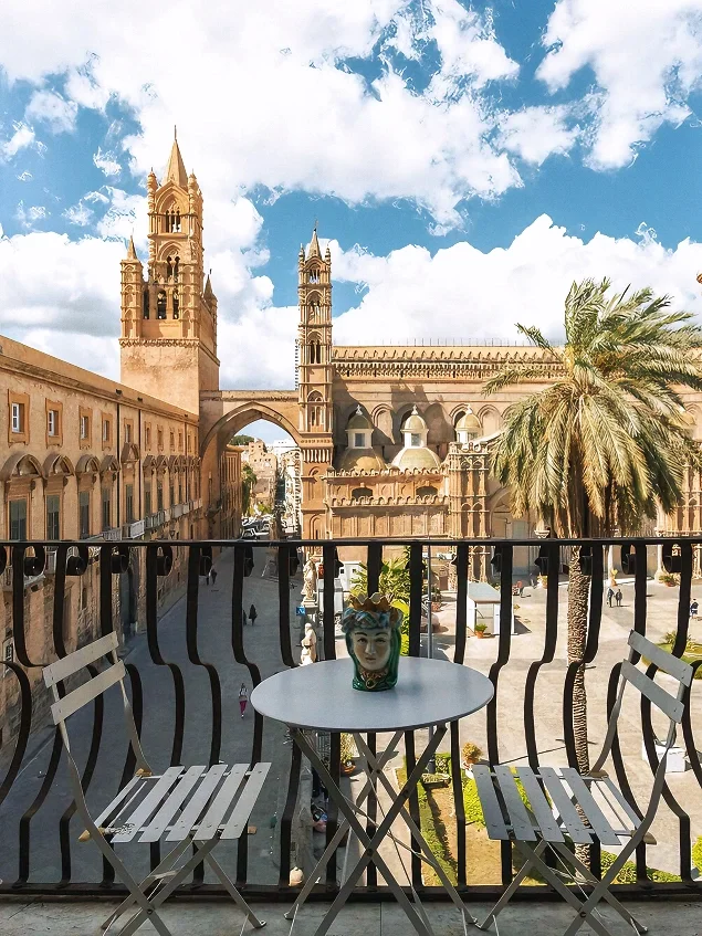 意大利西西里🇮🇹这家巴勒莫民宿view绝了！