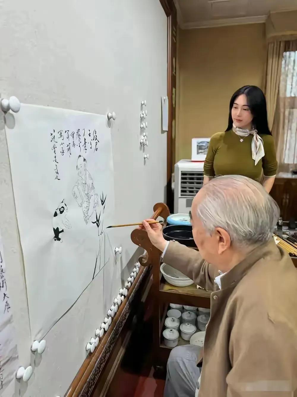 范曾老师画老子出关这幅作品，在电视上也看他画过，在手机上也看他画过，这幅作品他肯