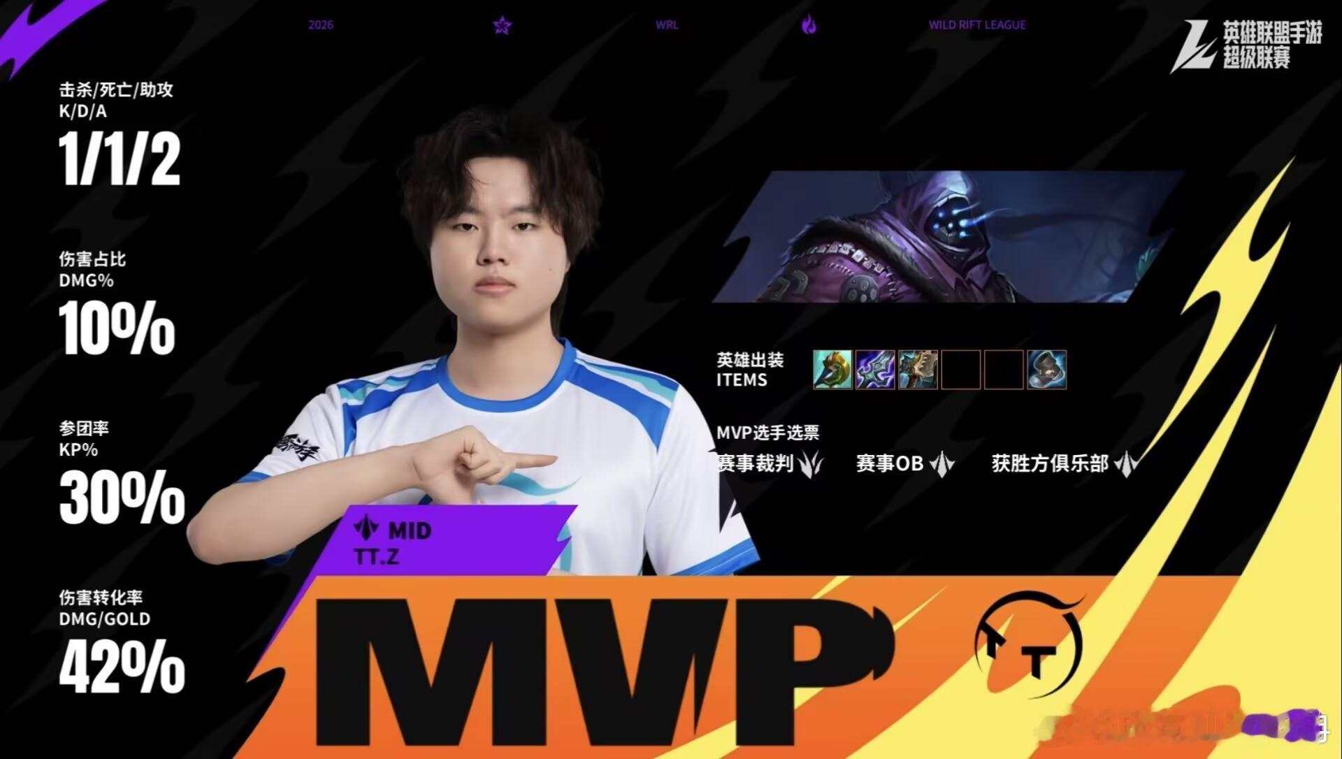 2026WRL秋季赛FP 0‑2 TTMVP：TT.Z贾克斯！TT本局手感火热，