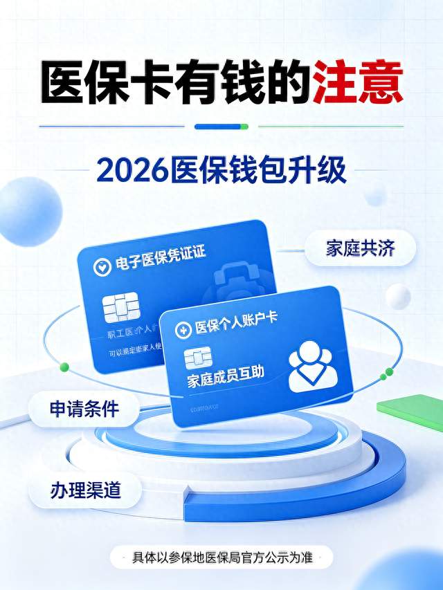 医保卡有钱的注意，2026医保钱包升级，不办理会白白吃亏