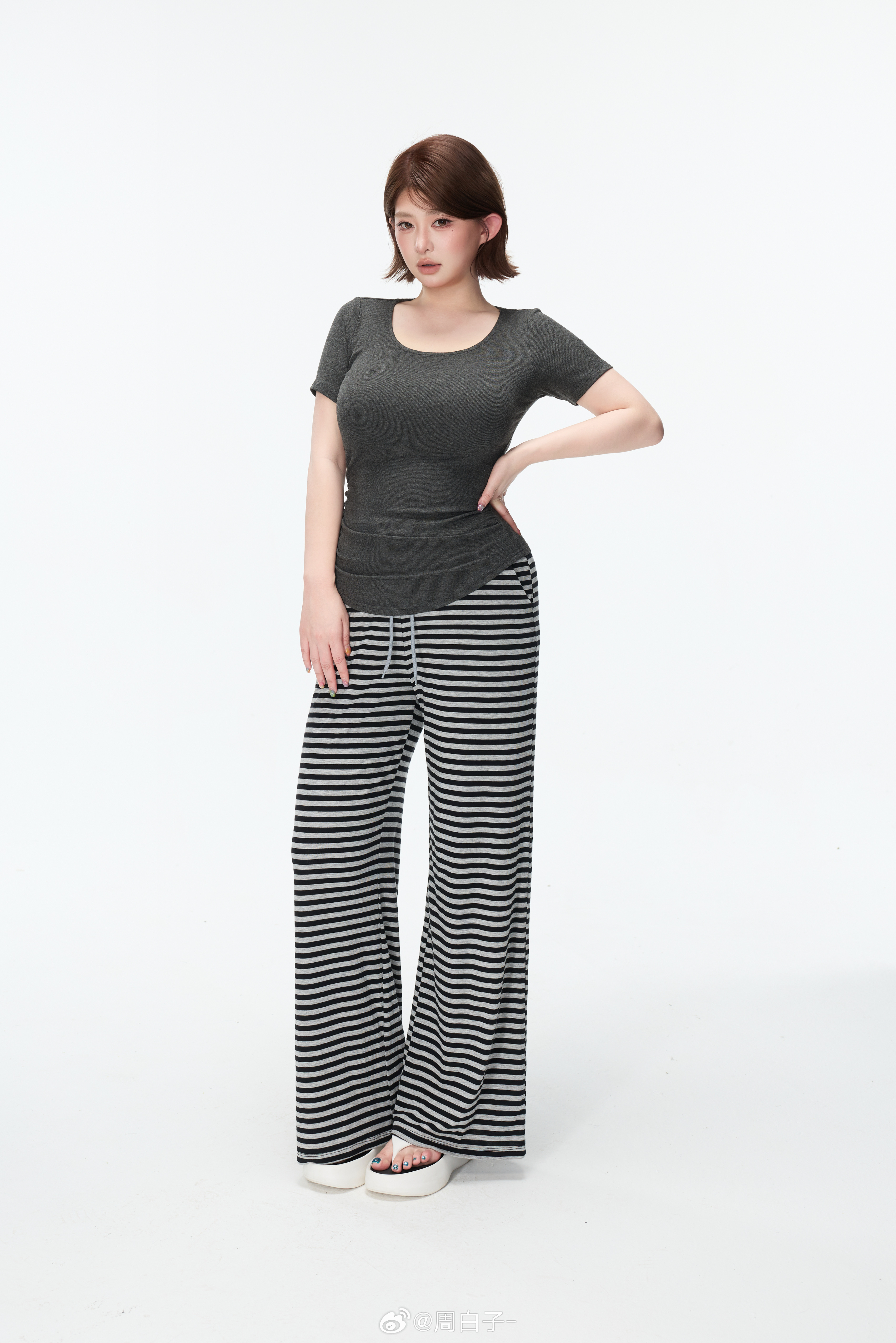 年度封神螺纹T！！！微收腰直接焊死S腰✨巨Q弹的软糯螺纹面料 ꉂ ᳐˶ᵒ ᵕ ˂