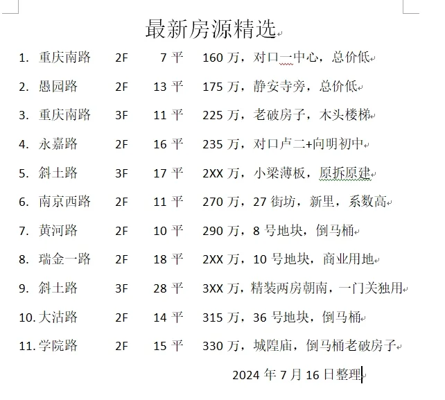 使用权动迁房、拆迁房、老房子