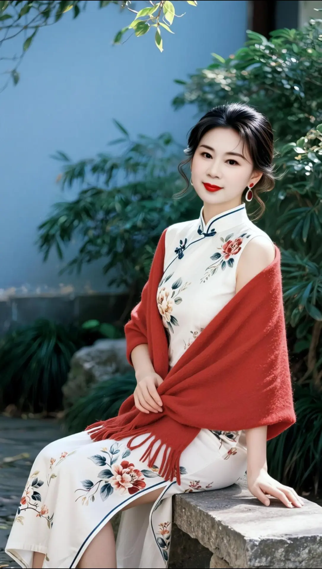 AI中式旗袍照 ai创作