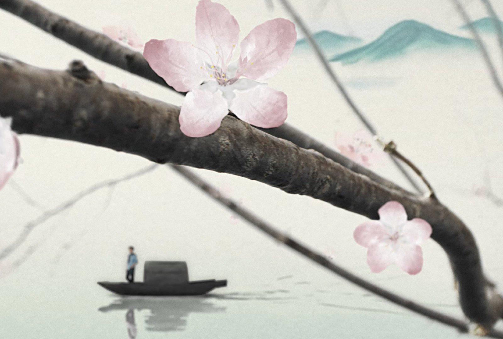 和靳东走进吴冠中笔下的春天 跨年之际，跟着靳东邂逅吴冠中大师笔下的水墨江南，限定