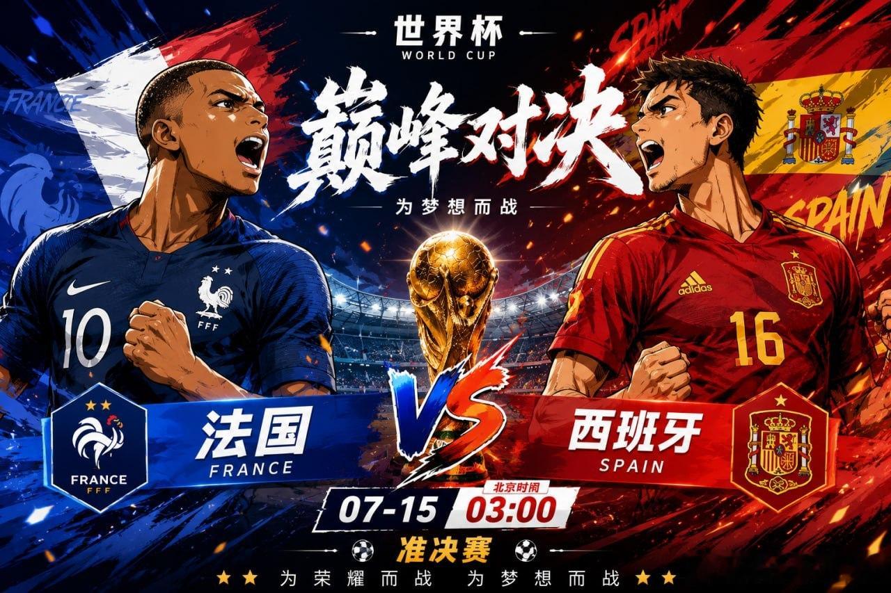 🏆世界杯半決賽｜法國 🇫🇷 VS 西班牙 🇪🇸真正的決賽級對決，提前上